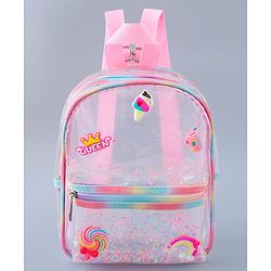 Babyhug Fashion Backpack Butterfly Applique Free Size - Pink
