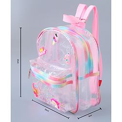 Babyhug Fashion Backpack Butterfly Applique Free Size - Pink