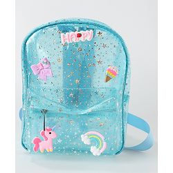 Babyhug Unicorn Fashion Backpack  Free Size - Blue