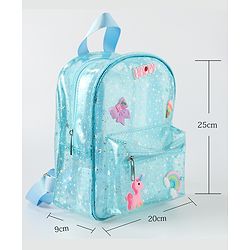 Babyhug Unicorn Fashion Backpack  Free Size - Blue