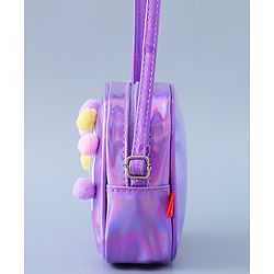 Babyhug Sling Bag with Rainbow Print and Soft Buttons - Purple