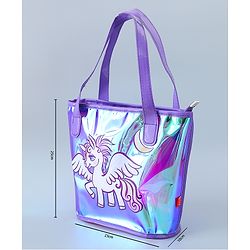 Babyhug Sling Bag with Unicorn Design - Dark Purple