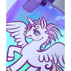 Babyhug Sling Bag with Unicorn Design - Dark Purple