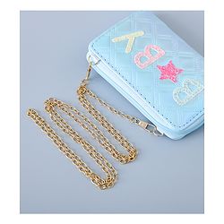 Babyhug Sling Bag with Sequin Baby Design & Fur Zipper - Blue