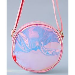 Babyhug Transparent Sling Bag Butterfly Applique - Pink