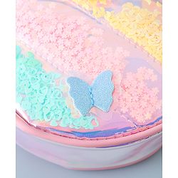 Babyhug Transparent Sling Bag Butterfly Applique - Pink