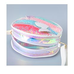 Babyhug Transparent Sling Bag Butterfly Applique - Silver