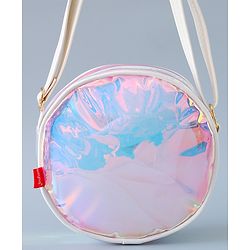 Babyhug Transparent Sling Bag Butterfly Applique - Silver