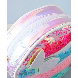 Babyhug Transparent Sling Bag Butterfly Applique - Silver