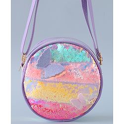 Babyhug Transparent Sling Bag Butterfly Applique - Pink