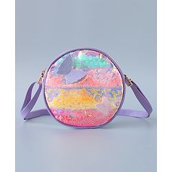Babyhug Transparent Sling Bag Butterfly Applique - Pink