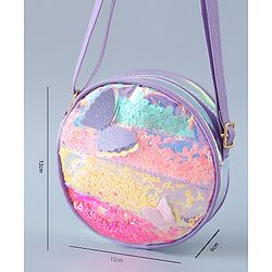 Babyhug Transparent Sling Bag Butterfly Applique - Pink