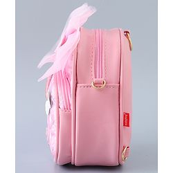 Babyhug Fashion Backpack with Butterfly Applique - Silver