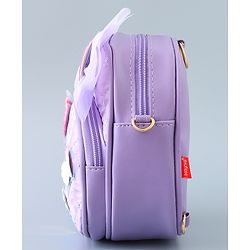 Babyhug Fashion Backpack with Butterfly Applique - Silver