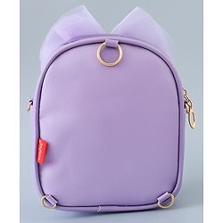 Babyhug Fashion Backpack with Butterfly Applique - Silver