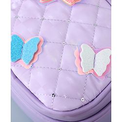 Babyhug Fashion Backpack with Butterfly Applique - Silver