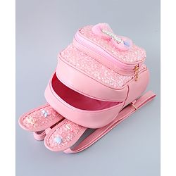 Babyhug Fashion Backpack with Bunny Design & Bow Applique - Pink