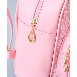 Babyhug Fashion Backpack with Bunny Design & Bow Applique - Pink