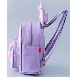 Babyhug Fashion Backpack with Bunny Design & Bow Applique - Pink