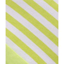 Babyhug 100% Cotton Knit  Cap Mittens & Booties Set Striped - Green  & White