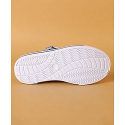 Cute Walk by Babyhug Velcro Closure Casual Shoes With Floral Applique - Blue