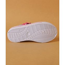 Cute Walk by Babyhug Slip On Casual Shoes With Bow Applique & Floral Print- Blue (Sole Line May Very)