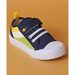 Cute Walk by Babyhug Casual Shoes with Velcro Closure and Star Design- Blue