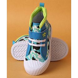Cute Walk by Babyhug Casual Shoes with Velcro Closure Camouflage Print - Blue