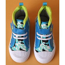 Cute Walk by Babyhug Casual Shoes with Velcro Closure Camouflage Print - Blue
