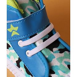 Cute Walk by Babyhug Casual Shoes with Velcro Closure Camouflage Print - Blue