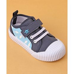 Cute Walk by Babyhug Casual Shoes with Velcro Closure Shark Printed - Blue