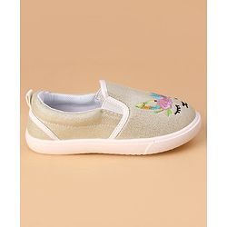 Cute Walk by Babyhug Unicorn Embroidered Slip On Casual Shoes - White