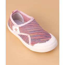 Cute Walk by Babyhug Slip On Textured Casual Shoes with Velcro Closure - Pink