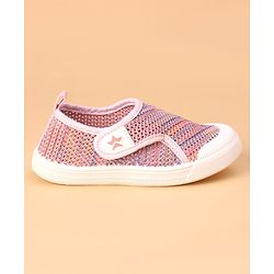 Cute Walk by Babyhug Slip On Textured Casual Shoes with Velcro Closure - Pink