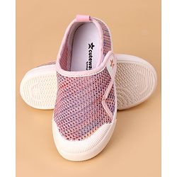 Cute Walk by Babyhug Slip On Textured Casual Shoes with Velcro Closure - Pink