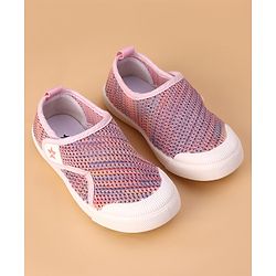 Cute Walk by Babyhug Slip On Textured Casual Shoes with Velcro Closure - Pink - EU 23 Pink