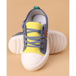 Cute Walk by Babyhug Laced Up Casual Shoes Truck Print - Blue