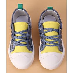 Cute Walk by Babyhug Laced Up Casual Shoes Truck Print - Blue