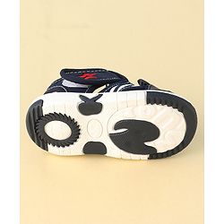 Cute Walk by Babyhug Musical Sandals With Velcro Closure & Teddy Applique - Blue