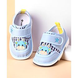 Cute Walk by Babyhug Casual Musical Shoes with Velcro Closure -Blue