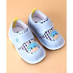 Cute Walk by Babyhug Casual Musical Shoes with Velcro Closure -Blue