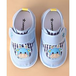 Cute Walk by Babyhug Casual Musical Shoes with Velcro Closure -Blue