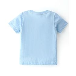 Babyhug 100% Cotton Knit Half Sleeves T-Shirt With Dino Graphics  & Striped Pack Of 3 -Blue & Orange