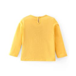 Babyhug Cotton Knit Full Sleeves Night Suit With Bird Print - Yellow