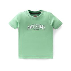 Babyhug 100% Cotton Single Jersey Knit Camouflage Printed Dungaree and Half Sleeves T-Shirt Set - Green