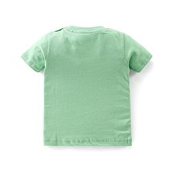 Babyhug 100% Cotton Single Jersey Knit Camouflage Printed Dungaree and Half Sleeves T-Shirt Set - Green