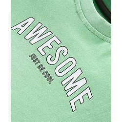 Babyhug 100% Cotton Single Jersey Knit Camouflage Printed Dungaree and Half Sleeves T-Shirt Set - Green