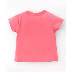 Babyhug Cotton Knit Single Jersey Half Sleeves Capri Night Suit With Unicorn Print - Pink