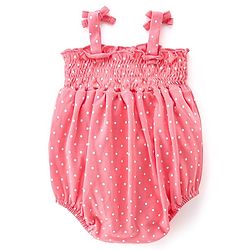 Babyhug 100% Cotton Knit Sleeveless Onesie Polka Dot Print - Pink