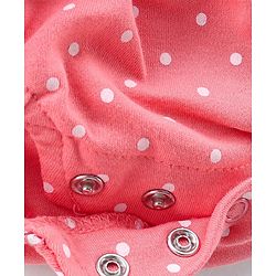 Babyhug 100% Cotton Knit Sleeveless Onesie Polka Dot Print - Pink